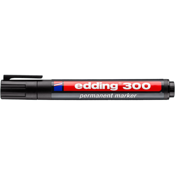 Marker permanentny EDDING 300 czarny  (I063)