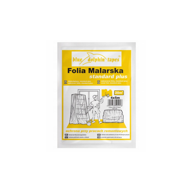DOLPHIN Folia malarska 4mx5m STANDARD PLUS CF 4918