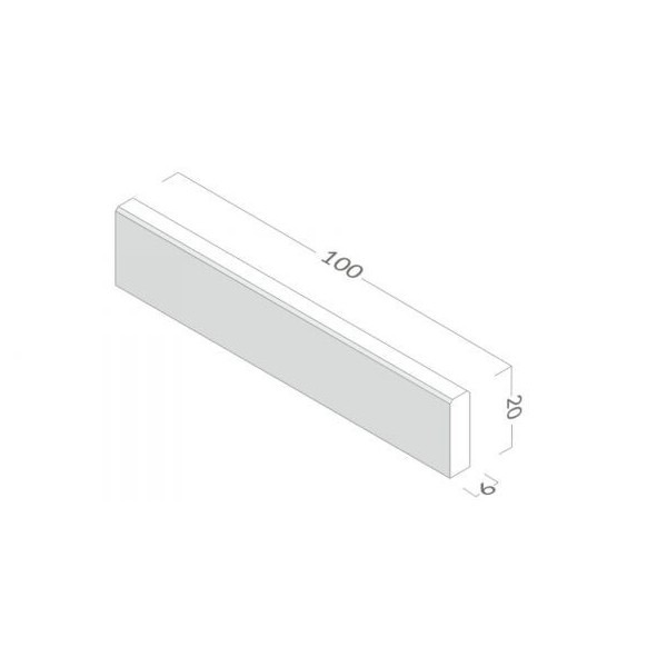 Obrzeże 100x20x6 szare BRUK
