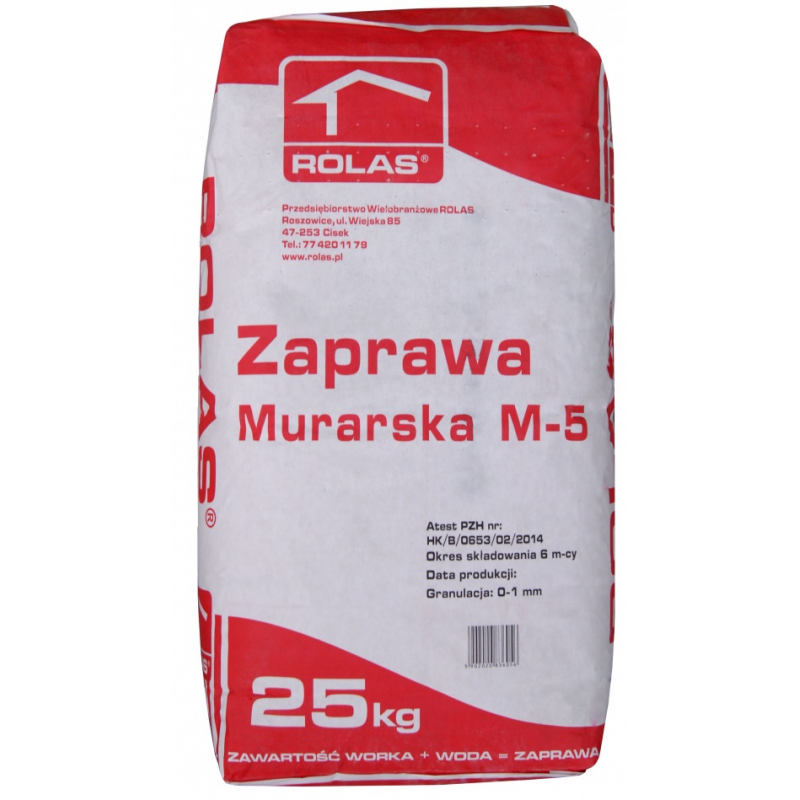 ROLAS Zaprawa murarska M5 25kg
