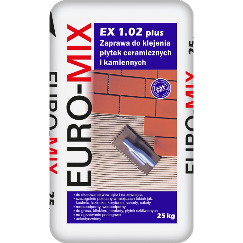 EUROMIX EX-1.02 PLUS Klej do płytek 25kg