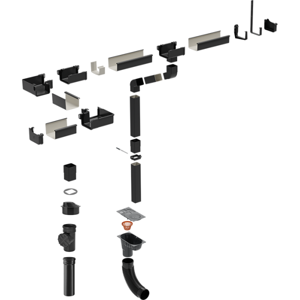 GALECO 135 "2" Rynna dachowa 135 mm dł.3m grafitowa NOWY