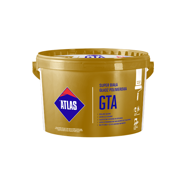 ATLAS GTA super biała gładź polimerowa  / nakładanie wałkiem / 18 kg