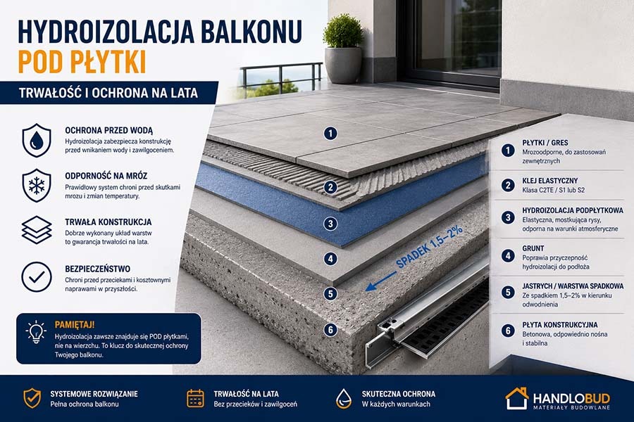 Hydroizolacja balkonu i tarasu pod płytki - jak zrobić ją dobrze krok po kroku?